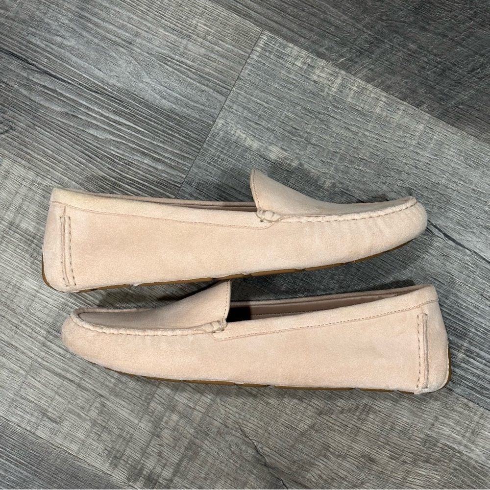 Cole Haan Women’s Suede Driving Loafers, “Emmie” in “Cameo Rose”, Sz 10B, GUC